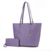 Mkf Collection By Mia K Mina Vegan Leather Women's Tote And Wristlet Wallet - 2 Pieces By Mia K In Purple