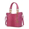 Mkf Collection By Mia K Miriam Signature Vegan Leather Tote Handbag In Pink