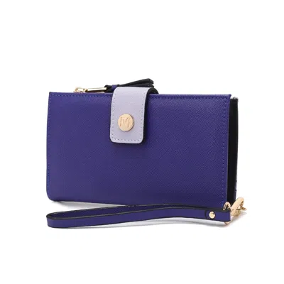 Mkf Collection By Mia K Mkf Collection Solene Vegan Leather Women's Wristlet Wallet By Mia K In Purple