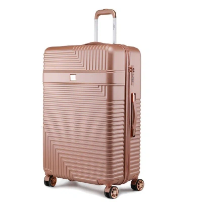 Mkf Collection By Mia K Mykonos Extra Large Check-in Spinner Trolley Bag In Pink