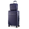 Mkf Collection By Mia K Mykonos Luggage Set With A Carry-on And Cosmetic Case In Blue