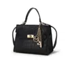 Mkf Collection By Mia K Naomi Vegan Crocodile Leather Women's Satchel By Mia K In Black