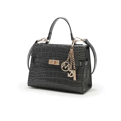 Mkf Collection By Mia K Naomi Vegan Crocodile Leather Women's Satchel By Mia K In Green