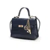 Mkf Collection By Mia K Naomi Vegan Crocodile Leather Women's Satchel By Mia K In Silver