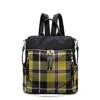 Mkf Collection By Mia K Nishi Nylon Plaid Backpack For Women's In Yellow