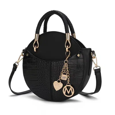 Mkf Collection By Mia K Nobella Croco Crossbody Handbag For Women's In Black