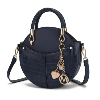 Mkf Collection By Mia K Nobella Croco Crossbody Handbag For Women's In Blue