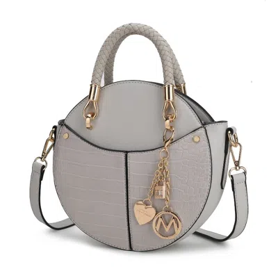 Mkf Collection By Mia K Nobella Croco Crossbody Handbag For Women's In Grey