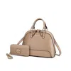 Mkf Collection By Mia K Nora Premium Croco Satchel Handbag In Beige