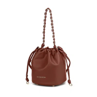Mkf Collection By Mia K Paityn Women's Bucket Bag Vegan Leather Shoulder Bag Handbag Purse By Mia K In Brown