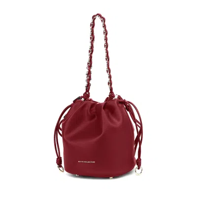 Mkf Collection By Mia K Paityn Women's Bucket Bag Vegan Leather Shoulder Bag Handbag Purse By Mia K In Red