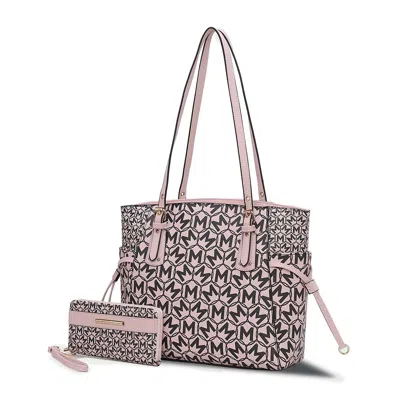 Mkf Collection By Mia K Pauline Tote Bag With Wallet By Mia K In Pink