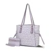 Mkf Collection By Mia K Pauline Tote Bag With Wallet By Mia K In Purple