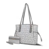 Mkf Collection By Mia K Pauline Tote Bag With Wallet By Mia K In White