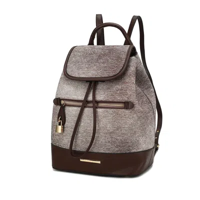 Mkf Collection By Mia K Porsha Vegan Leather Women's Backpack By Mia K In Beige