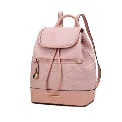 Mkf Collection By Mia K Porsha Vegan Leather Women's Backpack By Mia K In Pink