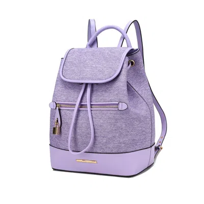 Mkf Collection By Mia K Porsha Vegan Leather Women's Backpack In Purple
