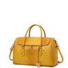 Mkf Collection By Mia K Rina Crocodile Embossed Vegan Leather Women's Duffle Bag In Yellow