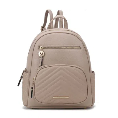 Mkf Collection By Mia K Romana Vegan Leather Women's Backpack In Beige