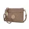 Mkf Collection By Mia K Roonie Milan "m" Signature Crossbody Wristlet In Beige