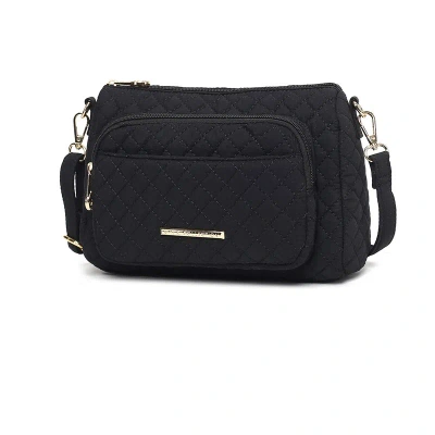 Mkf Collection By Mia K Rosalie Solid Quilted Cotton Women's Shoulder Bag By Mia K In Black
