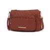 Mkf Collection By Mia K Rosalie Solid Quilted Cotton Women's Shoulder Bag By Mia K In Brown