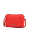Mkf Collection By Mia K Rosalie Solid Quilted Cotton Women's Shoulder Bag By Mia K In Orange