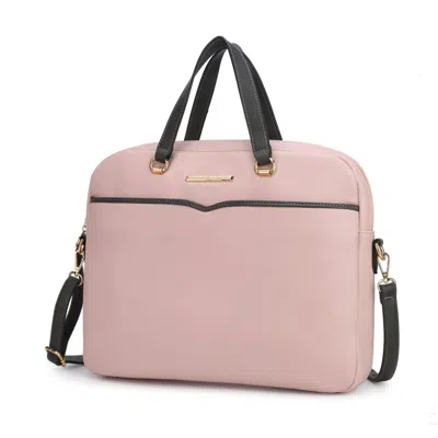 Mkf Collection By Mia K Rose Shoulder Briefcase Laptop Case In Gold