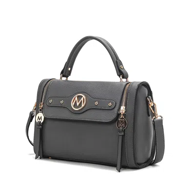 Mkf Collection By Mia K Sabrina Shoulder Vegan Leather Women's Handbag In Grey