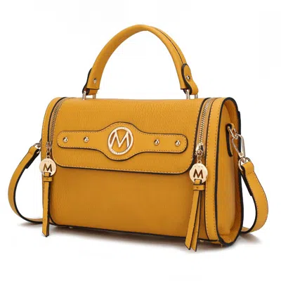 Mkf Collection By Mia K Sabrina Shoulder Vegan Leather Women's Handbag In Yellow
