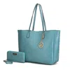 Mkf Collection By Mia K Sadie Oversize Tote & Wallet Set In Green
