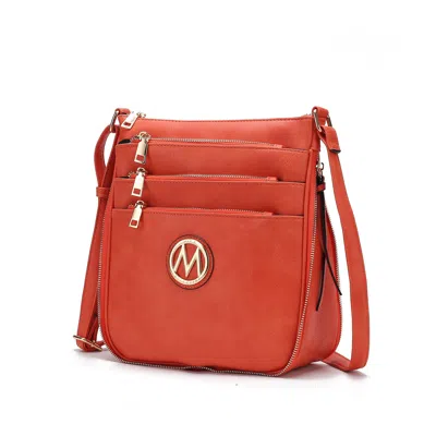 Mkf Collection By Mia K Salome Women's Multi-compartment Crossbody Bag By Mia K In Orange