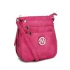 Mkf Collection By Mia K Salome Women's Multi-compartment Crossbody Bag By Mia K In Pink
