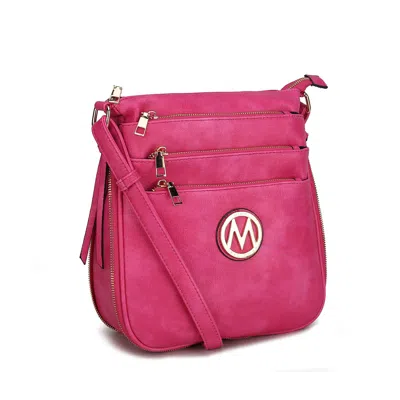 Mkf Collection By Mia K Salome Women's Multi-compartment Crossbody Bag By Mia K In Pink