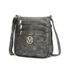 Mkf Collection By Mia K Salome Women's Multi-compartment Crossbody Bag By Mia K In Silver
