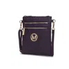 Mkf Collection By Mia K Scarlett Vegan Leather Crossbody Handbag For Women In Purple
