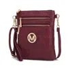 Mkf Collection By Mia K Scarlett Vegan Leather Crossbody Handbag For Women In Red
