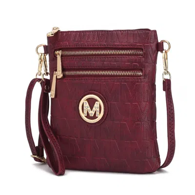Mkf Collection By Mia K Scarlett Vegan Leather Crossbody Handbag For Women In Red