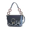Mkf Collection By Mia K Serena Shoulder Crossbody Women's Handbag Animal Print By Mia K In Blue
