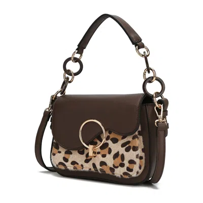Mkf Collection By Mia K Serena Shoulder Crossbody Women's Handbag Animal Print By Mia K In Gold