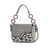 Mkf Collection By Mia K Serena Shoulder Crossbody Women's Handbag Animal Print By Mia K In Grey