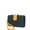MKF COLLECTION BY MIA K SHIRA COLOR BLOCK VEGAN LEATHER WOMEN’S WALLET WITH WRISTLET