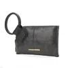 Mkf Collection By Mia K Simone Vegan Leather Clutch/wristlet For Women's In Grey