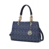 Mkf Collection By Mia K Sirna M Signature Tote Bag By Mia K In Blue