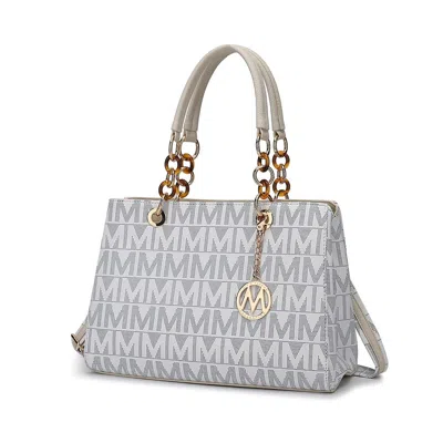 Mkf Collection By Mia K Sirna M Signature Tote Bag By Mia K In White