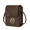 Mkf Collection By Mia K Skylar Vegan Leather Women's Crossbody Handbag In Gold