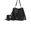 Mkf Collection By Mia K Solid Bella Bucket Handbag In Black