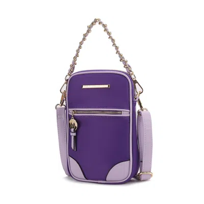Mkf Collection By Mia K Sue Women's Crossbody Bag, Nylon Shoulder Bag Female Crossover By Mia K In Purple