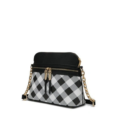 Mkf Collection By Mia K Suki Checkered Crossbody Handbag In Black