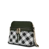 Mkf Collection By Mia K Suki Checkered Crossbody Handbag In Green